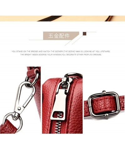 Genuine Leather Crossbody Bag for Women Small Size Handbag Mobile Phone Cluch Pouch Orange $20.15 Totes