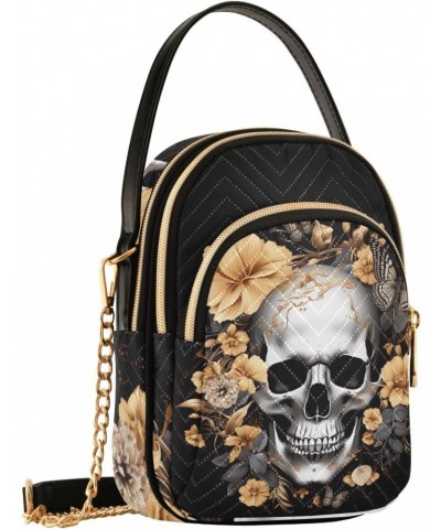 Skull Flowers Butterflies Small Crossbody Bags for Women Cell Phone Shoulder Purse Handbags Wallet 21214575 $13.72 Crossbody ...