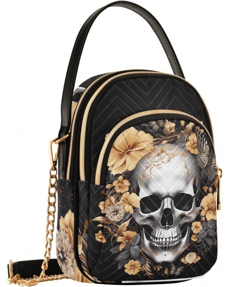 Skull Flowers Butterflies Small Crossbody Bags for Women Cell Phone Shoulder Purse Handbags Wallet 21214575 $13.72 Crossbody ...