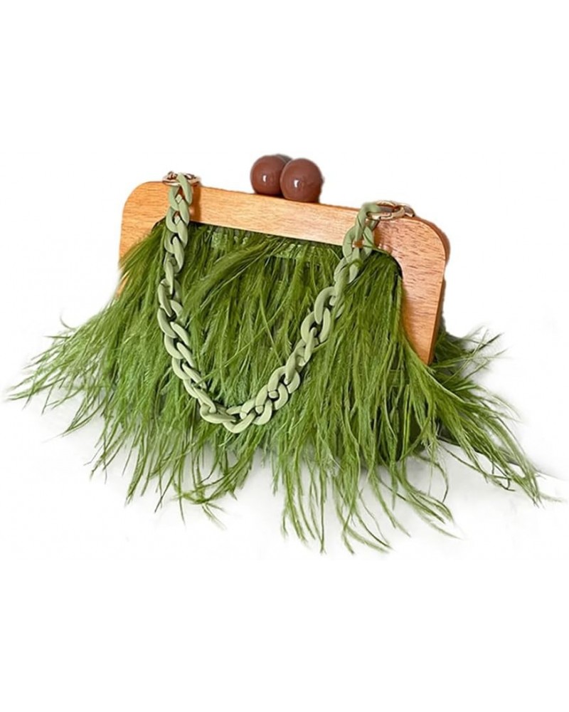 Women Fashion Evening Bag Pleated Tassel Handbag Underarm Bag with Pearl Chain for Party,Black A-green $43.29 Evening Bags