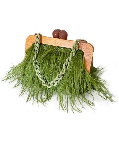 Women Fashion Evening Bag Pleated Tassel Handbag Underarm Bag with Pearl Chain for Party,Black A-green $43.29 Evening Bags