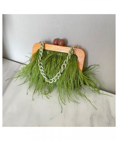 Women Fashion Evening Bag Pleated Tassel Handbag Underarm Bag with Pearl Chain for Party,Black A-green $43.29 Evening Bags