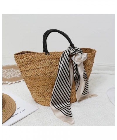 Woven Straw Beach Bag Summer for Women Girl Boho Tote Buckets Handbag Crossbody Vacation Purse Rattan Bag Wicker Travel Beige...