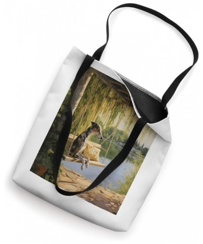 Greyhound Lakeside Cottagecore Dog Retreat Dog Lover Pet Own Tote Bag $10.53 Totes