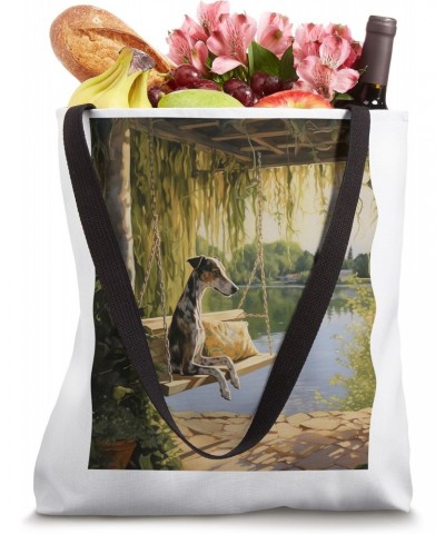 Greyhound Lakeside Cottagecore Dog Retreat Dog Lover Pet Own Tote Bag $10.53 Totes