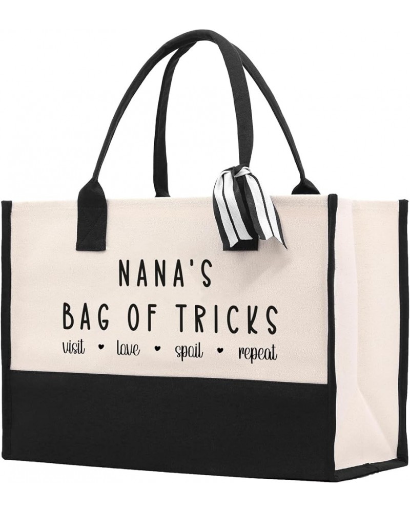 Grandma's Getaway Cotton Canvas Tote Bag Grandma Gift Bag Shopping Bag Nana's Bag of Tricks $13.98 Totes