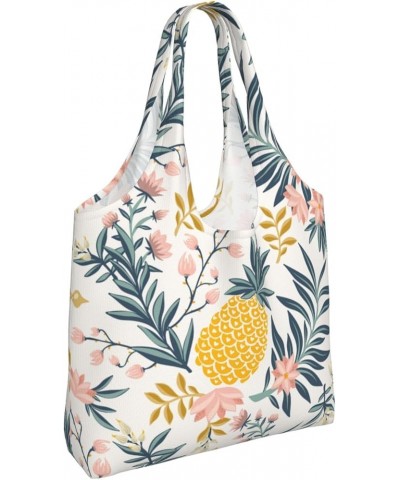 Pineapple Single Shoulder Commuter Canvas Tote Bags For Women And Men Pineapple 6 $9.23 Totes