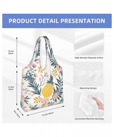 Pineapple Single Shoulder Commuter Canvas Tote Bags For Women And Men Pineapple 6 $9.23 Totes