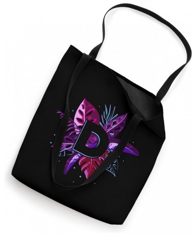 Letter D / Letter D Initial or Monogram on Exotic Palm Leaf Tote Bag $9.90 Totes