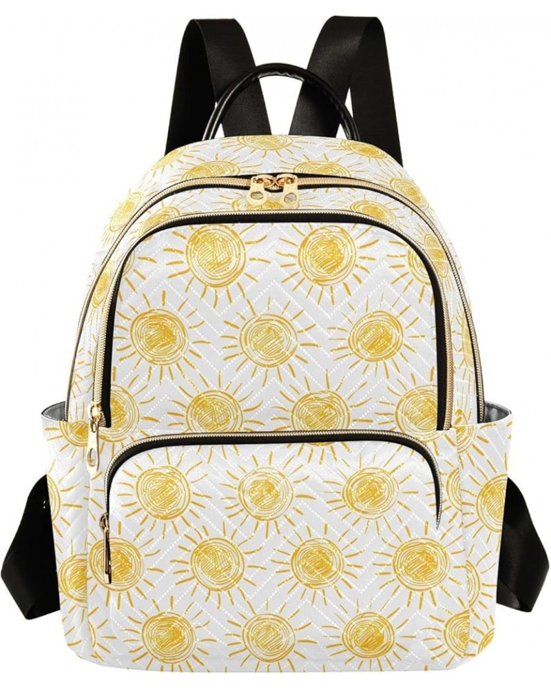 Sun Drawings Pattern Fashion Backpack Purse for Women, Casual Daypacks, Ladies Gift for Traveling Hiking Multicolor Small $12...