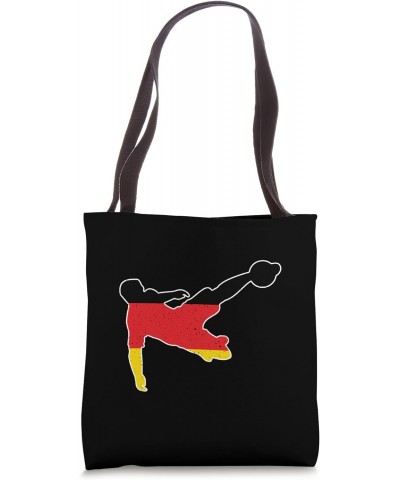 Vintage Germany Flag In Football Soccer Player Silhouette Tote Bag $9.64 Totes