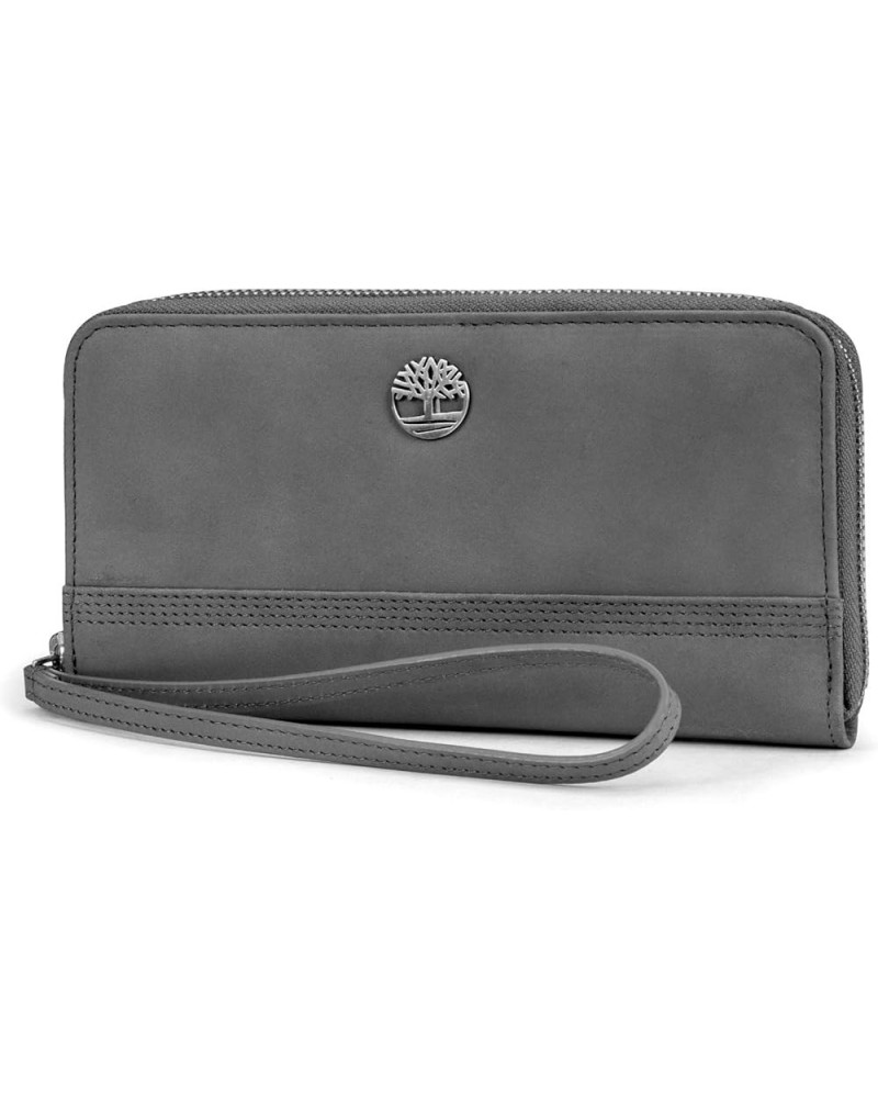 womens Leather Rfid Zip Around Wallet Clutch With Strap Wristlet, Black (Pebble), One Size US One Size Castlerock (Nubuck) $1...