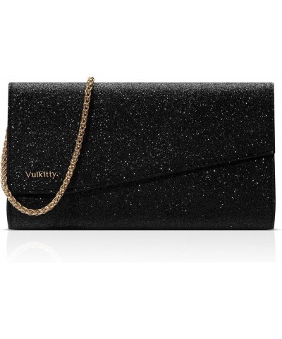 Evening Clutch Purse for Women Sparkling Crossbody Bag Shoulder Handbags for Party Prom Wedding Black $10.70 Evening Bags