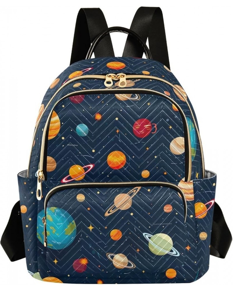 Space Planet Galaxy Backpack for Women Fashion Shoulder Bags Small Casual Daypack Travel Bag S 202a0389 M(11.4"x6.1"x14.17") ...