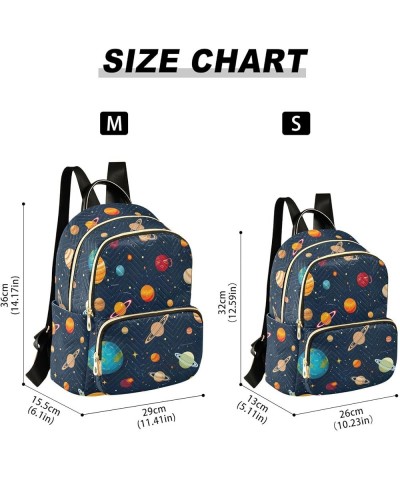 Space Planet Galaxy Backpack for Women Fashion Shoulder Bags Small Casual Daypack Travel Bag S 202a0389 M(11.4"x6.1"x14.17") ...