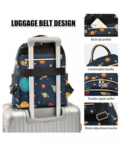 Space Planet Galaxy Backpack for Women Fashion Shoulder Bags Small Casual Daypack Travel Bag S 202a0389 M(11.4"x6.1"x14.17") ...