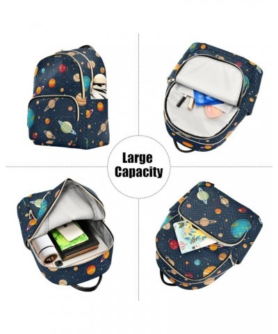 Space Planet Galaxy Backpack for Women Fashion Shoulder Bags Small Casual Daypack Travel Bag S 202a0389 M(11.4"x6.1"x14.17") ...