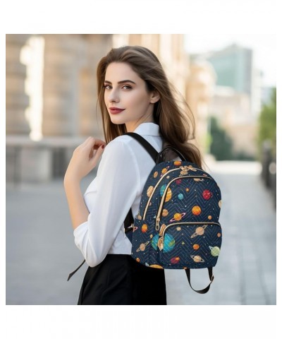 Space Planet Galaxy Backpack for Women Fashion Shoulder Bags Small Casual Daypack Travel Bag S 202a0389 M(11.4"x6.1"x14.17") ...