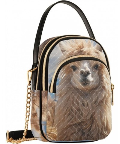 Sling Bag for Women-Llama in Wild Print, Fashion Crossbody Handbags Purse with Chain Strap Top handle 5.91×3.15×8.27 Inches $...