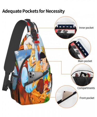 Crossbody Chest Bag Pinocchios Sling Backpack Shoulder Bag Waist Bags Travel Hiking Sport Daypack Wallet for Men Women $14.07...