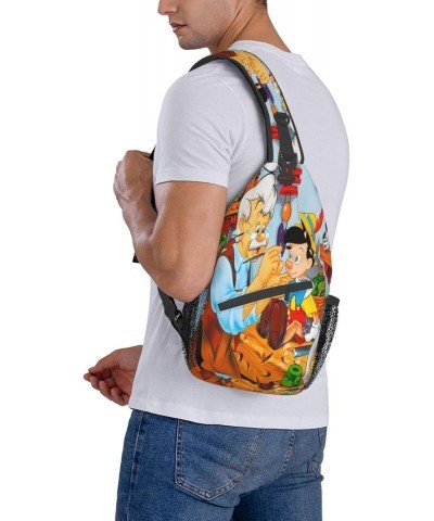 Crossbody Chest Bag Pinocchios Sling Backpack Shoulder Bag Waist Bags Travel Hiking Sport Daypack Wallet for Men Women $14.07...