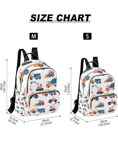 Women Backpack Auto Vehicle Cartoon Loader Truck Anti-Theft Travel Backpack with Luggage Belt Lightweight Handbag Lady Purse ...