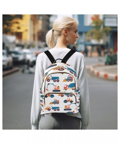 Women Backpack Auto Vehicle Cartoon Loader Truck Anti-Theft Travel Backpack with Luggage Belt Lightweight Handbag Lady Purse ...