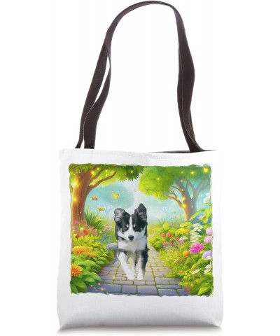 Beautiful Black-Tri MAS Dog Running Down a Garden Path Tote Bag $11.74 Totes