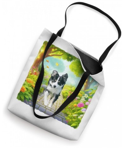 Beautiful Black-Tri MAS Dog Running Down a Garden Path Tote Bag $11.74 Totes