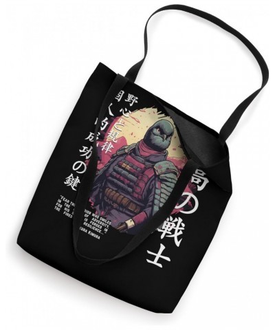 Cute Samurai Pigeon Warrior Japanese Ninja Pigeon Kawaii Tote Bag $17.37 Totes