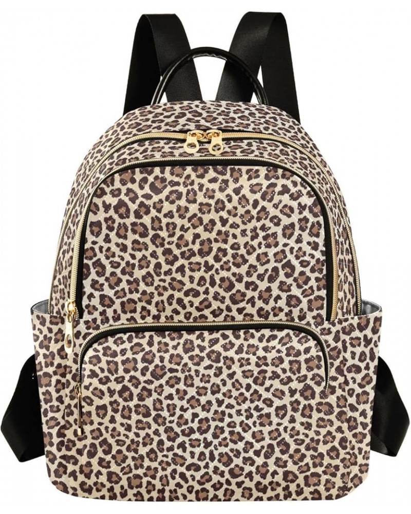 Leopard Cheetah Print Animal Gemoetric Mini Backpack Purse for Women Travel Bag Fashion Daypack Back Pack Shoulder Bag Multic...