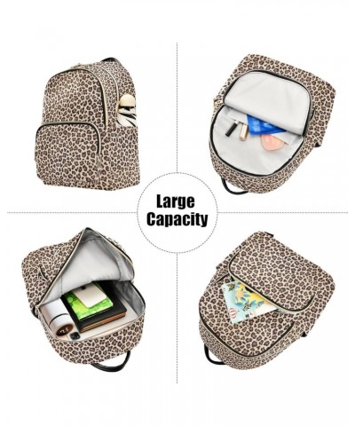 Leopard Cheetah Print Animal Gemoetric Mini Backpack Purse for Women Travel Bag Fashion Daypack Back Pack Shoulder Bag Multic...