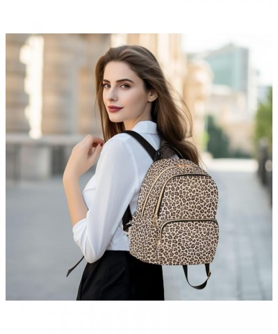 Leopard Cheetah Print Animal Gemoetric Mini Backpack Purse for Women Travel Bag Fashion Daypack Back Pack Shoulder Bag Multic...