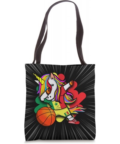 Dabbing Unicorn Senegal Basketball Fans Jersey Sport Lovers Tote Bag $10.02 Totes