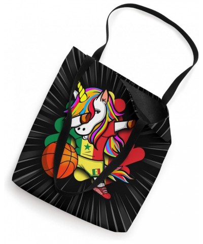 Dabbing Unicorn Senegal Basketball Fans Jersey Sport Lovers Tote Bag $10.02 Totes