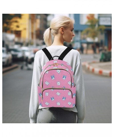 Mini Backpack for Women, French Bulldog Pink Travel Backpack Purse for Ladies, Small Bookbag Daypack Shoulder Bag S Multi713 ...