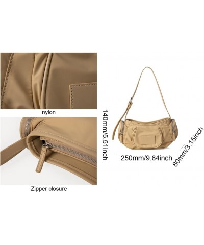 Women's Shoulder Bag Wallet Korean Niche Nylon Underarm Bag Shoulder Bag Fashion Designer Crossbody Bag Adjustable Str Aprico...