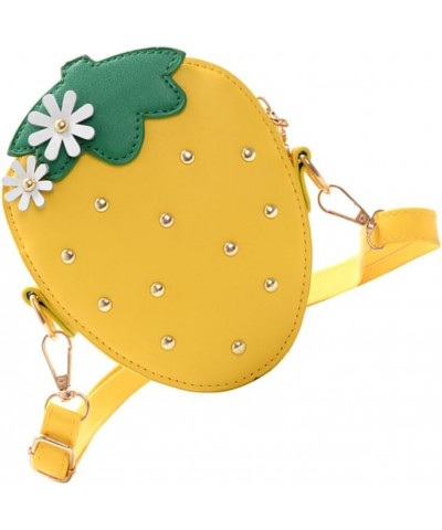 Crossbody Bag Strawberry Shaped Mini Coin Purse Fruit Shape Bag for Women Girls Green Yellow $10.28 Crossbody Bags