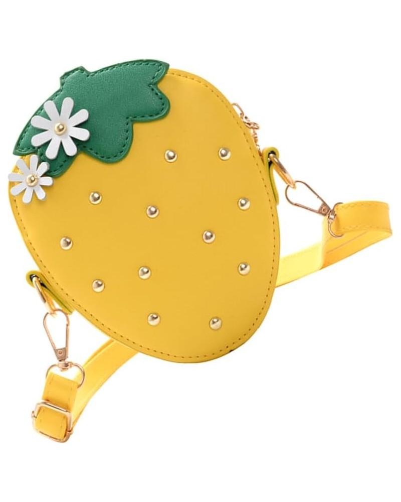 Crossbody Bag Strawberry Shaped Mini Coin Purse Fruit Shape Bag for Women Girls Green Yellow $10.28 Crossbody Bags