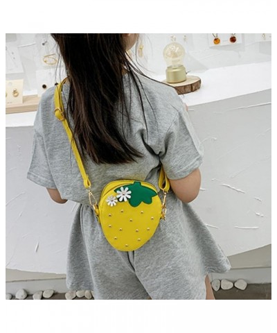 Crossbody Bag Strawberry Shaped Mini Coin Purse Fruit Shape Bag for Women Girls Green Yellow $10.28 Crossbody Bags