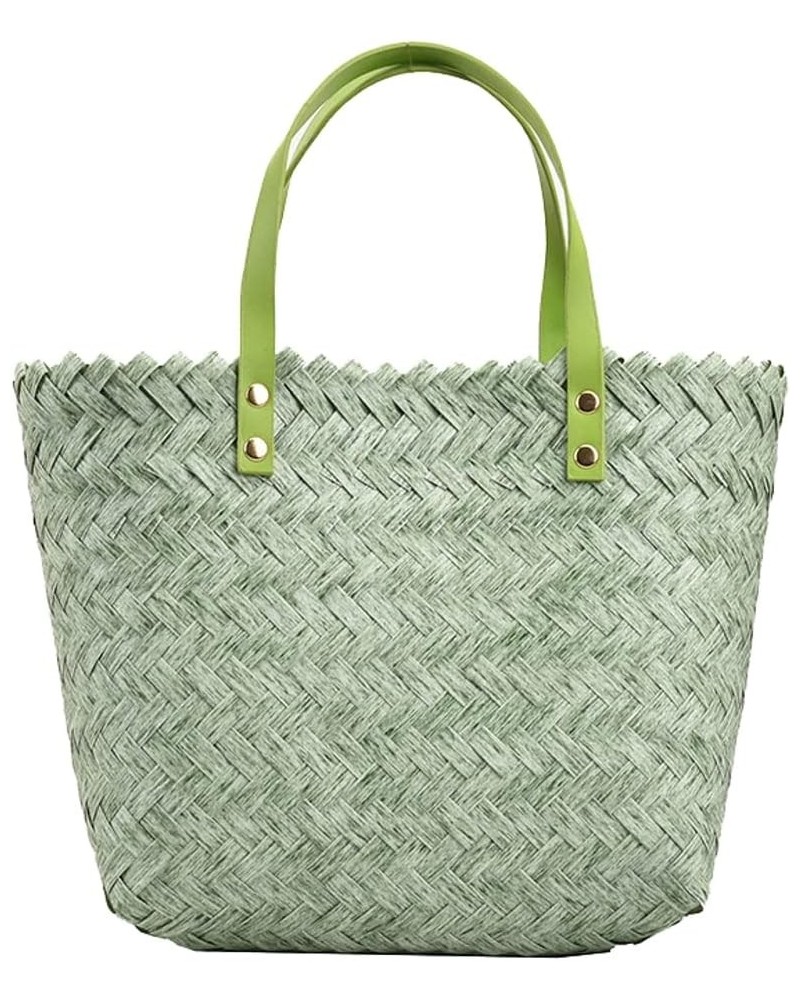 Basket Shape Handbags for Women Tote Bag Travel Bag Purse Bucket Bag Beach Bag for Work Travel Shopping 2023 Green $18.89 Totes