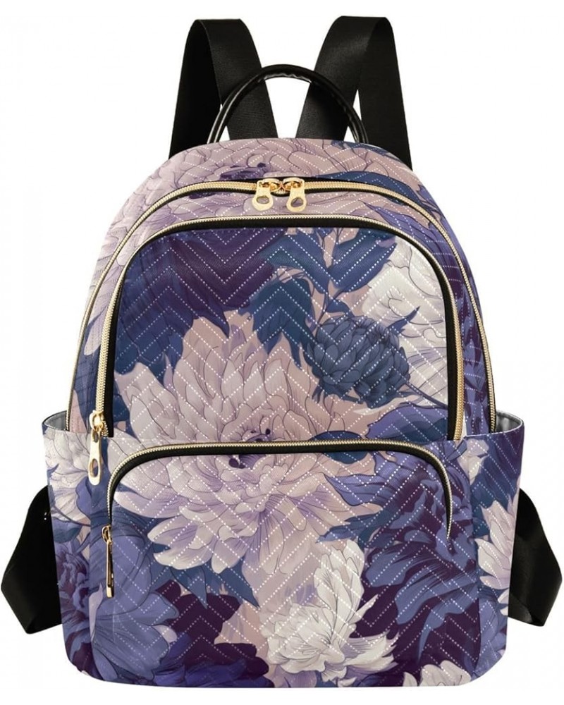 Butterfly Truck with Colorful Flowers Women Backpack, Women's Travel Backpack, Casual Backpack Women, S Purple Beige Premium ...