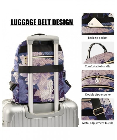 Butterfly Truck with Colorful Flowers Women Backpack, Women's Travel Backpack, Casual Backpack Women, S Purple Beige Premium ...