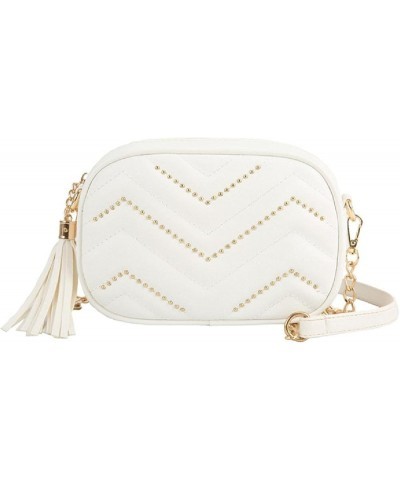 Women's Bag PU Leather Solid Color Shoulder Bag Tassel Bag Pendant Shoulder Bag PU Crossbody Pouch White $24.83 Shoulder Bags