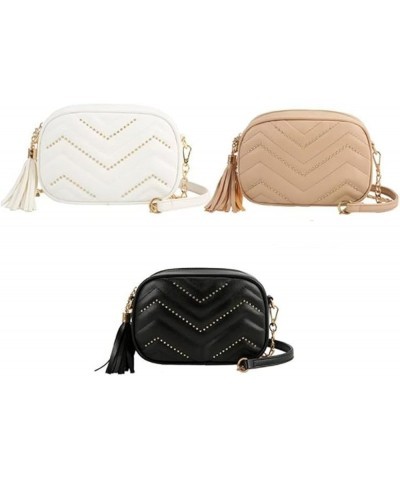 Women's Bag PU Leather Solid Color Shoulder Bag Tassel Bag Pendant Shoulder Bag PU Crossbody Pouch White $24.83 Shoulder Bags