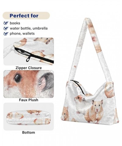 Women Boho Handbag Hamster Apples Cute Underarm Bag Tote Bag Shoulder Bag Crossbody Bag Fluffy Cell Phone Purse Patriot Lady ...