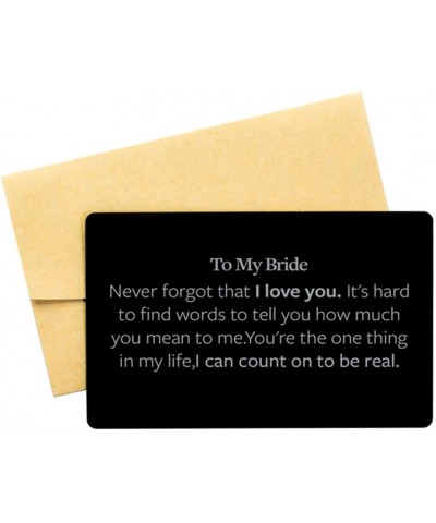 to My Bride Wallet Insert You Mean to me for Bride Engraved Wallet Card Brithday Anniversary $14.45 Wallets