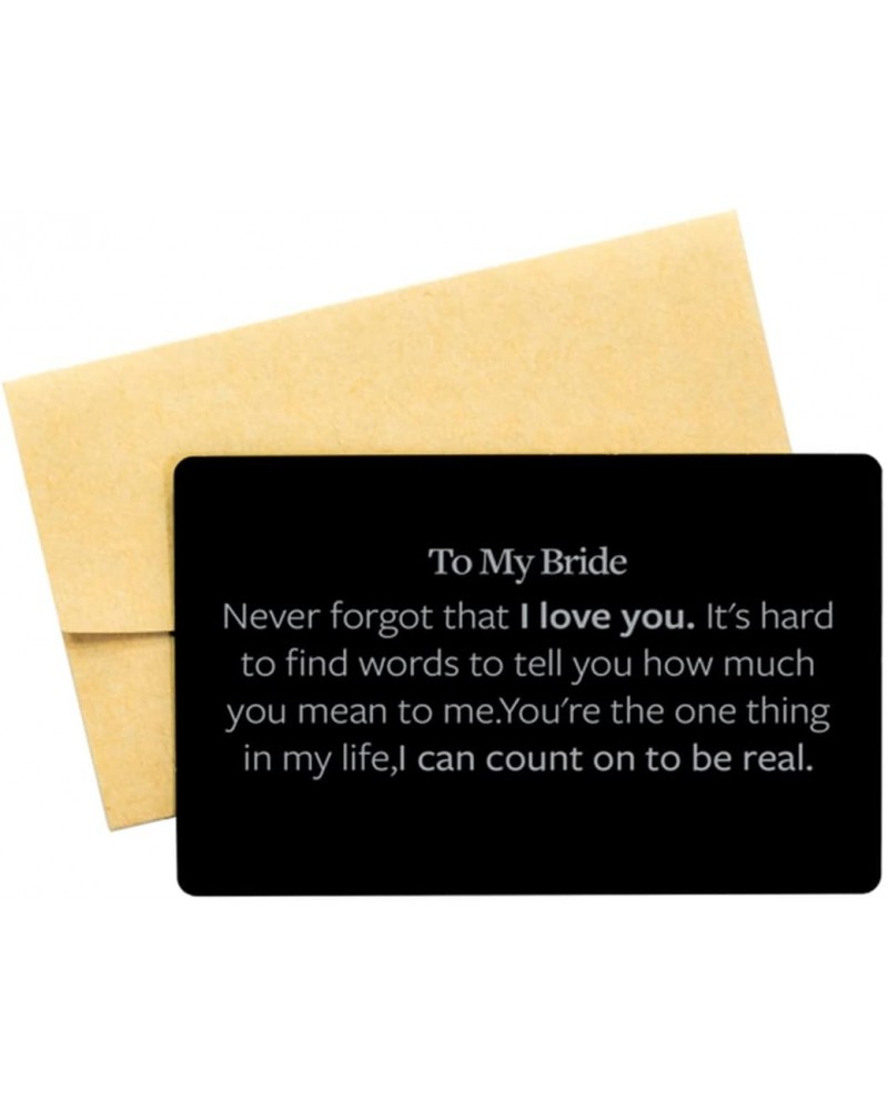 to My Bride Wallet Insert You Mean to me for Bride Engraved Wallet Card Brithday Anniversary $14.45 Wallets