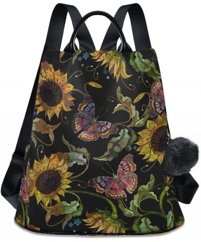 Backpack Purse for Women Fashion Travel Anti-theft Retro Butterfly Sunflower Daypack Casual Shoulder Bag Medium Size $21.80 B...