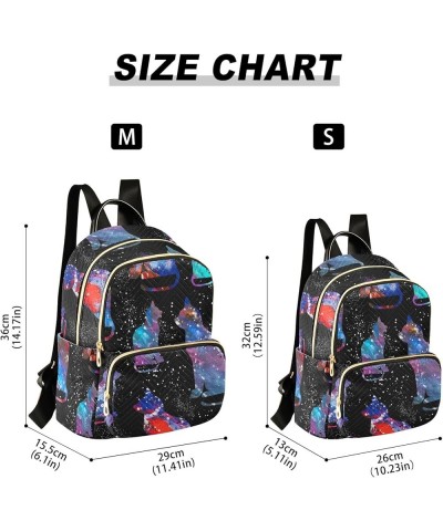 Blue Green Yellow Butterflies Backpack Purse Small Quilted Backpack Purse for Women Galactic Cats Space Medium $17.54 Backpacks